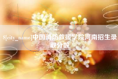东莞中国消防救援学院河南招生录取分数