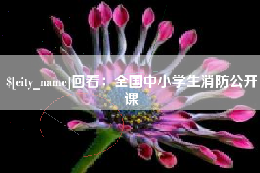 东莞回看：全国中小学生消防公开课