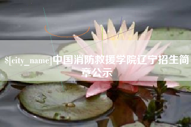 东莞中国消防救援学院辽宁招生简章公示