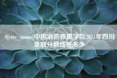 东莞中国消防救援学院2021年四川录取分数线是多少