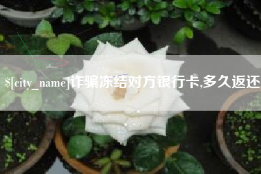 东莞诈骗冻结对方银行卡,多久返还