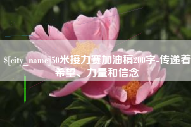 东莞50米接力赛加油稿200字-传递着希望、力量和信念