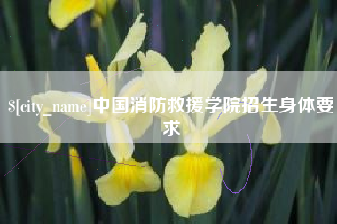 东莞中国消防救援学院招生身体要求