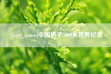 东莞中国男子5000米世界纪录