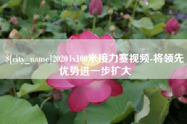 东莞20204x100米接力赛视频-将领先优势进一步扩大