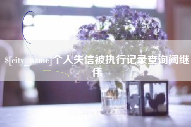 东莞个人失信被执行记录查询阚继伟