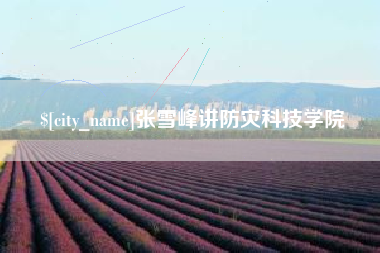 东莞张雪峰讲防灾科技学院