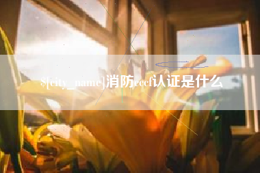 东莞消防cccf认证是什么