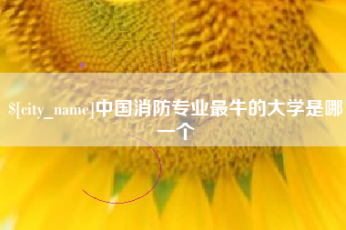 东莞中国消防专业最牛的大学是哪一个