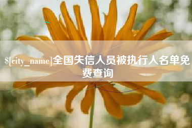 东莞全国失信人员被执行人名单免费查询