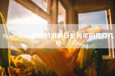 东莞我国的消防日是每年的几月几号
