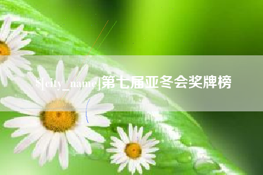 东莞第七届亚冬会奖牌榜
