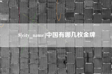 东莞中国有哪几枚金牌