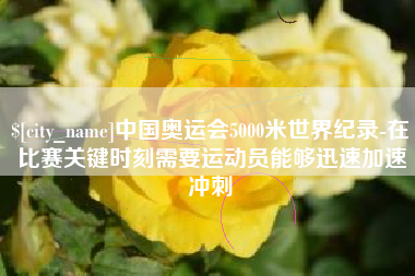 东莞中国奥运会5000米世界纪录-在比赛关键时刻需要运动员能够迅速加速冲刺