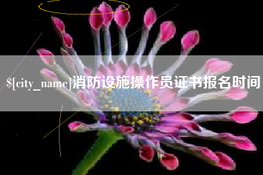 东莞消防设施操作员证书报名时间