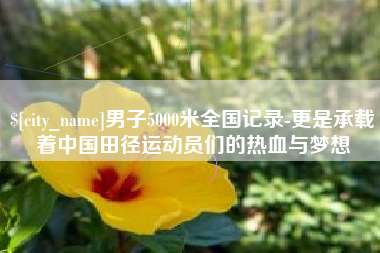 东莞男子5000米全国记录-更是承载着中国田径运动员们的热血与梦想