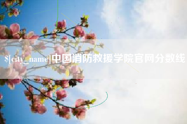 东莞中国消防救援学院官网分数线