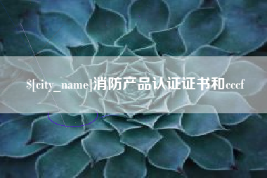 东莞消防产品认证证书和cccf