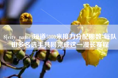 东莞短道5000米接力分配圈数-每队由多名选手共同完成这一漫长赛程