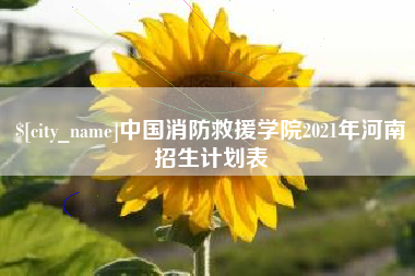 东莞中国消防救援学院2021年河南招生计划表