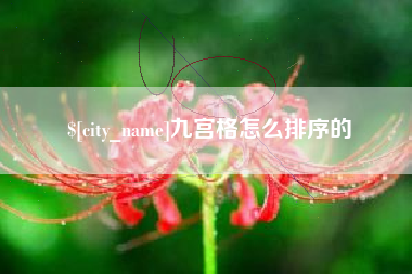 东莞九宫格怎么排序的