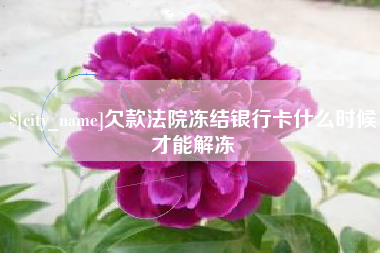 东莞欠款法院冻结银行卡什么时候才能解冻