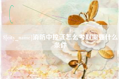 东莞消防中控证怎么考取需要什么条件