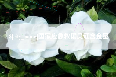 东莞国家应急救援员证含金量