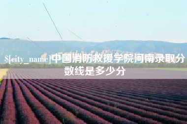 东莞中国消防救援学院河南录取分数线是多少分