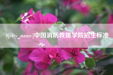 东莞中国消防救援学院招生标准