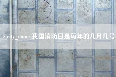 东莞我国消防日是每年的几月几号